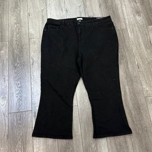 Ava & Viv plus size black jeans size 24w no gap waistband high rise ankle boot